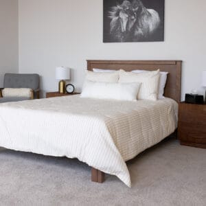 Solid Maple Platform Bed Frame with Headboard