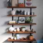Oak – Oiled Torched Floating Bookshelf 1