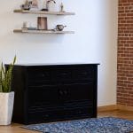 Cabinet Bed – Maple – Black – Closed