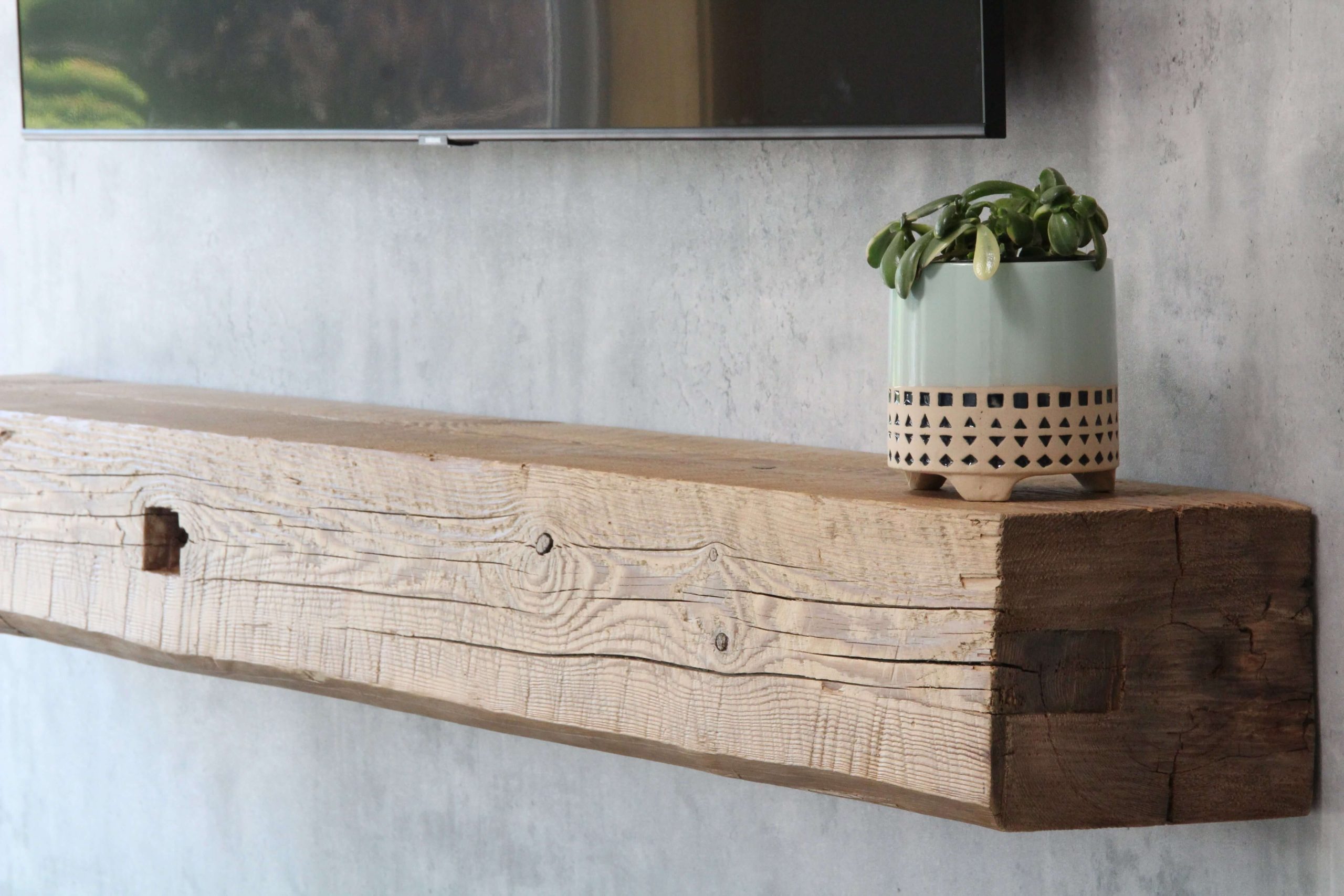 Reclaimed-Hemlock-Beam-Mantel-7