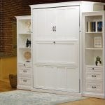 White Drop Down Desk Murphy Bed Listing Photo Closed