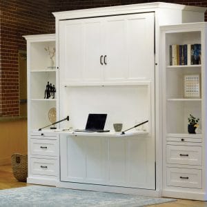 Maple Murphy Bed With Dropdown Desk