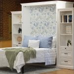White Drop Down Desk Murphy Bed Listing Photo Open