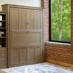 Brown Drop Down Desk Murphy Bed Listing Photo Closed