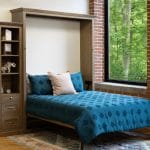 Brown Drop Down Desk Murphy Bed Listing Photo Open