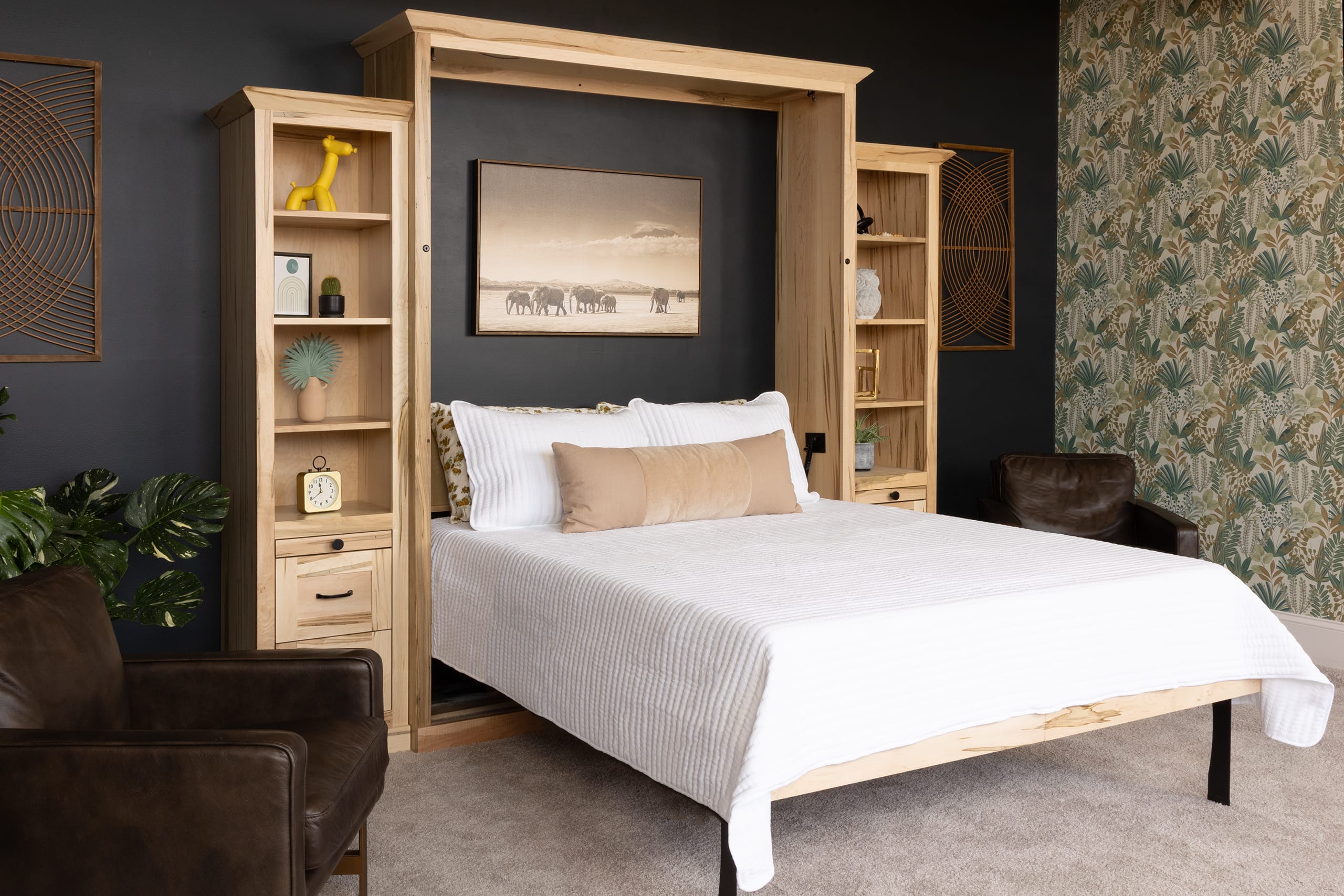 Wormy Maple Drop Down - Bed Down
