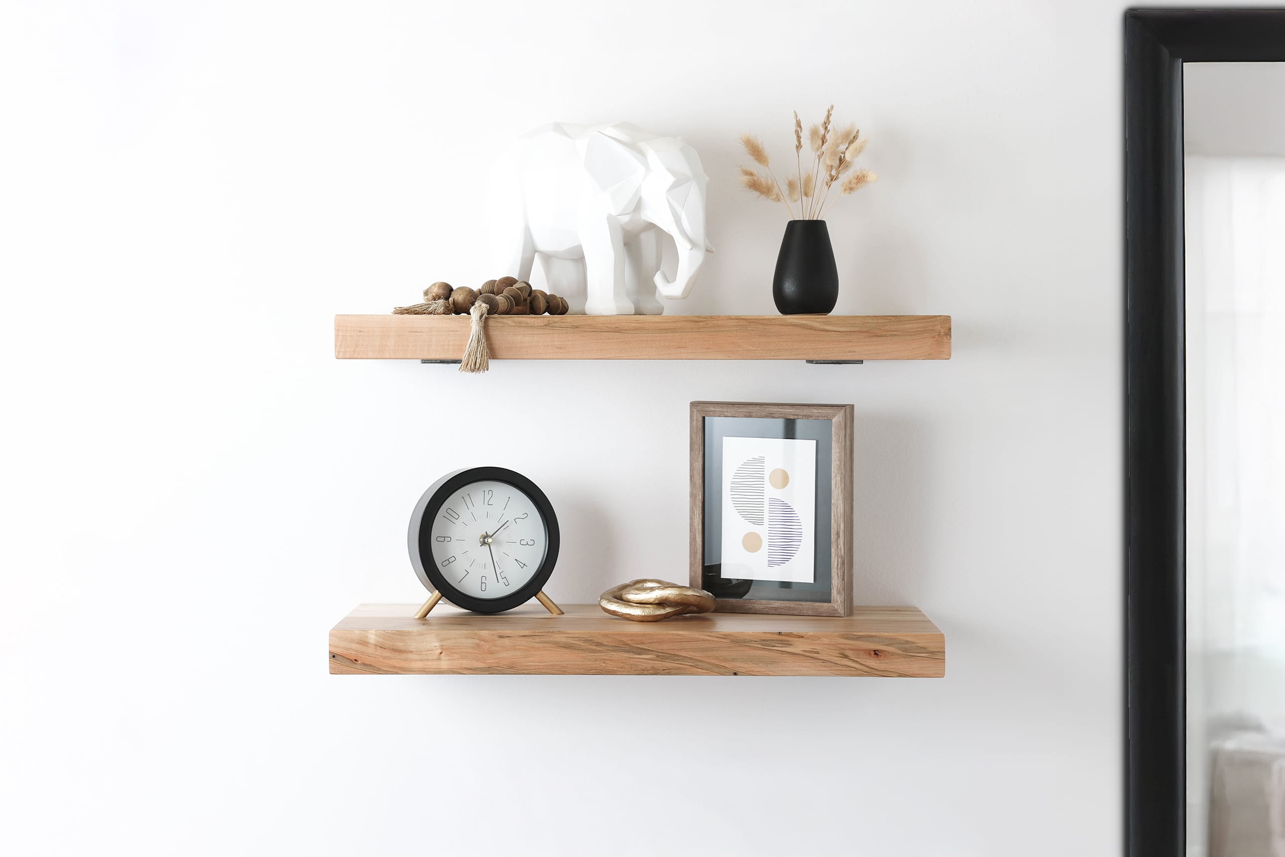 Floating Shelves - Wormy Maple - Deep - Low Profile - Listing Photo 1